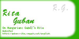 rita guban business card